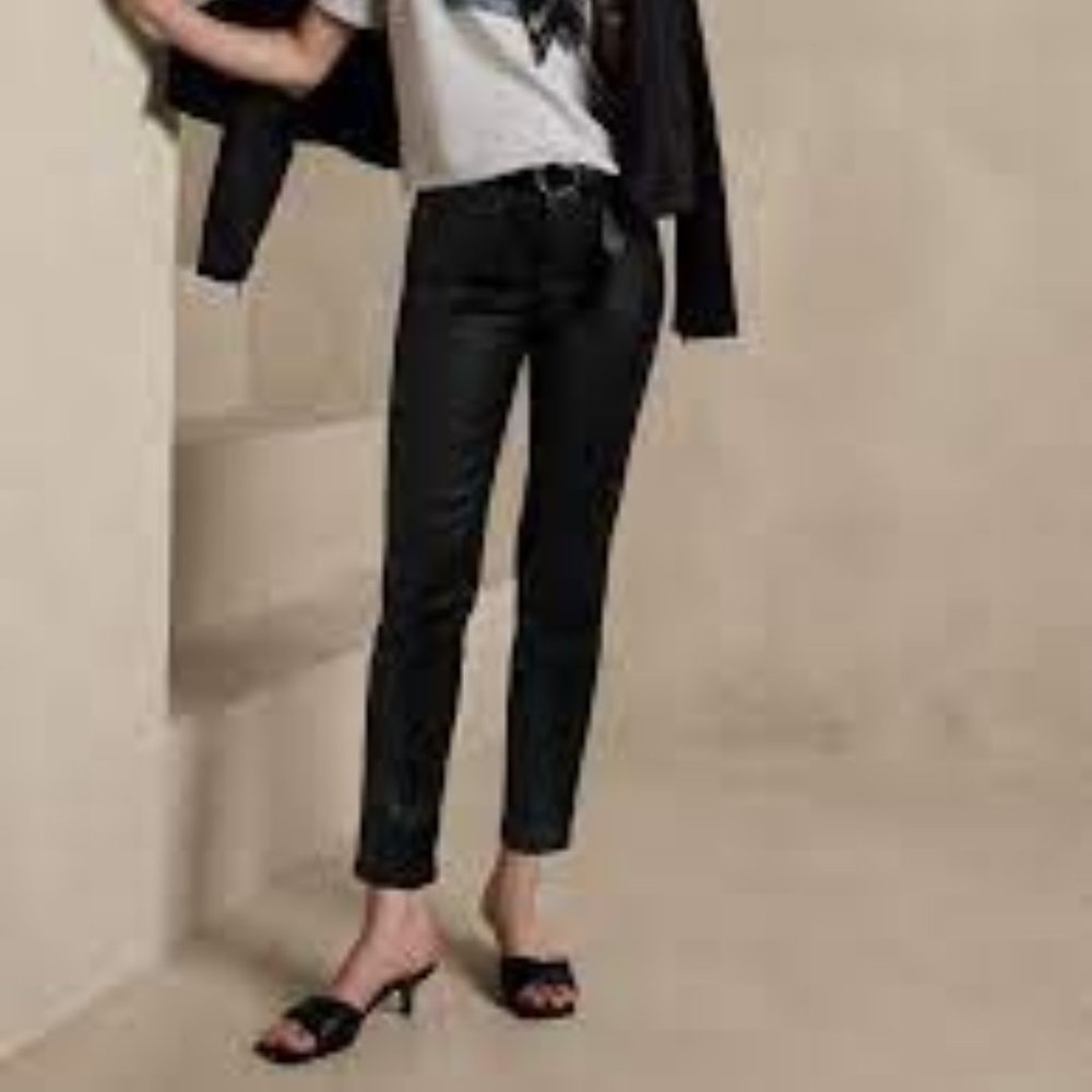 Banana Republic straight coated jean